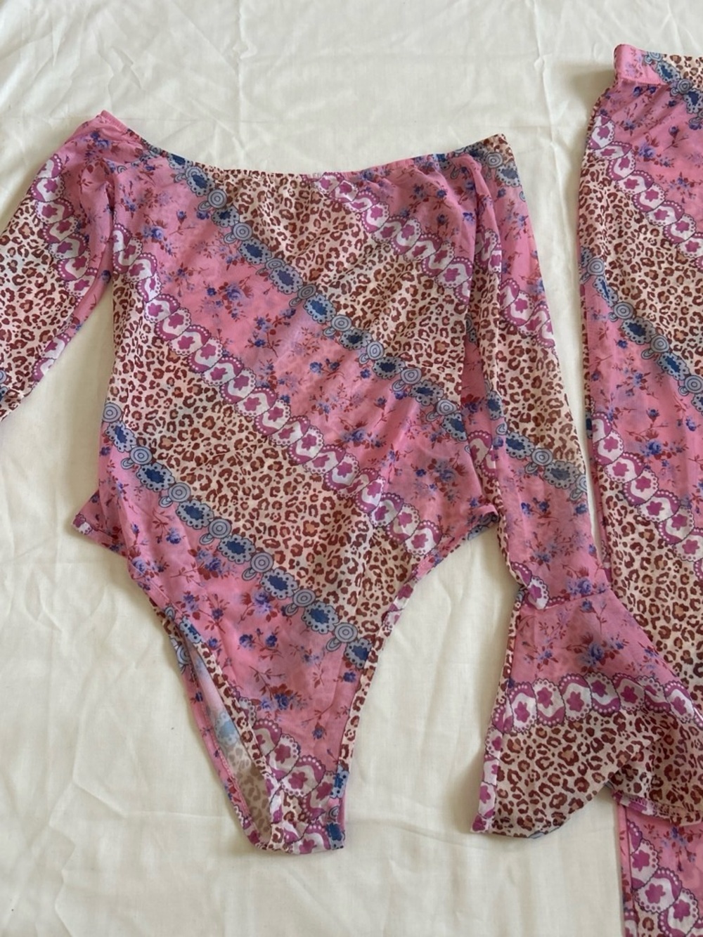 Kids Pink Leopard-Print One-Piece Swimsuit